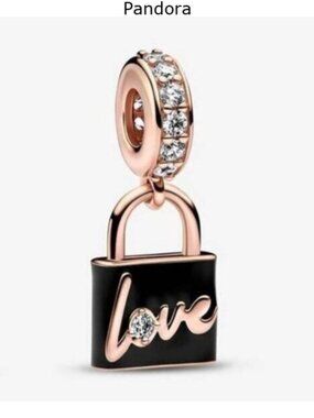 Pandora Rose Gold Love Padlock Dangle Charm